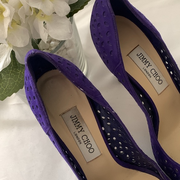 Rare ✨JIMMY CHOO Anouk 100 Perforated High Heel Pump - Picture 8 of 16